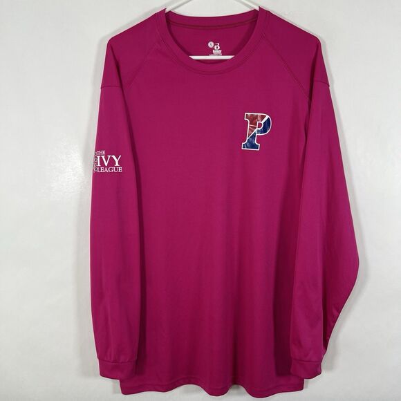 Penn Quakers Badger Sport Long Sleeve T Shirt Adult Size Large Pink Ivy League - Picture 1 of 11